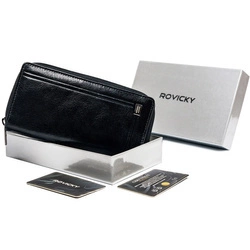 Skórzany damski portfel Rovicky CPR-8931-BAR RFID