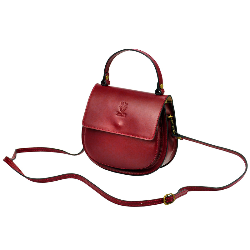 Zaokrąglona Listonoszka skórzana elegancka torebka na ramię Gregorio