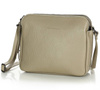 Torebka skórzana crossbody listonoszka dwie komory - MARCO MAZZINI beż cappuccino