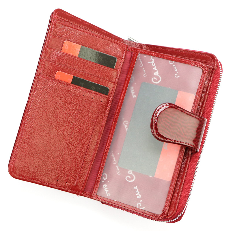 Pierre Cardin damski pionowy duży portfel skórzany podłużna portmonetka