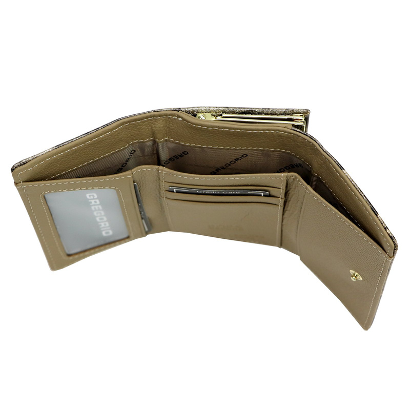 Poziomy portfel damski Gregorio FRL-117 w kwiaty z biglem