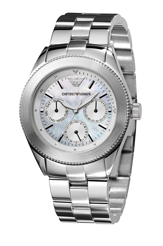 Zegarek ARMANI AR0709. Kwarcowy, Kolor srebrny. Kobieta.