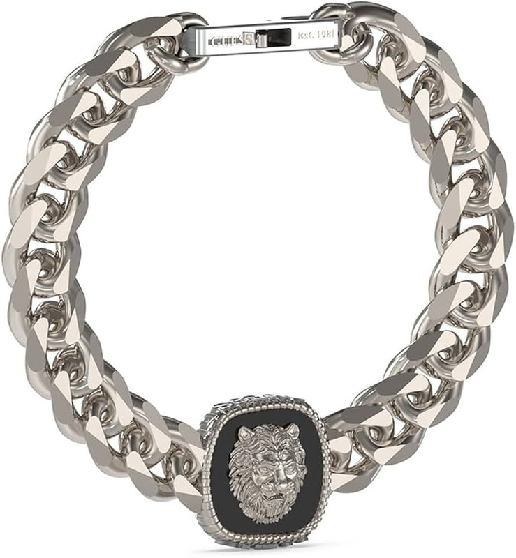 Biżuteria GUESS JUMB04001JWST. Bransoletka, Kolor szary. Mężczyzna.