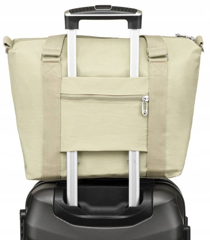 Duży shopper damski z tkaniny nylonowej - Peterson