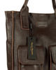 Torebka skórzany shopper bag z kieszeniami - MARCO MAZZINI Ravenna ciemny brąz caffe