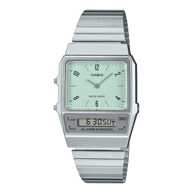 Zegarek CASIO AQ-800E-3AEF. Kwarcowy, Kolor zielony. Unisex.