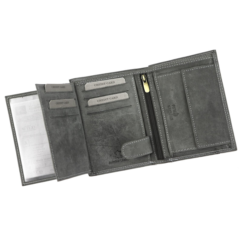 Skórzany męski portfel Wild N4-P-CHM RFID