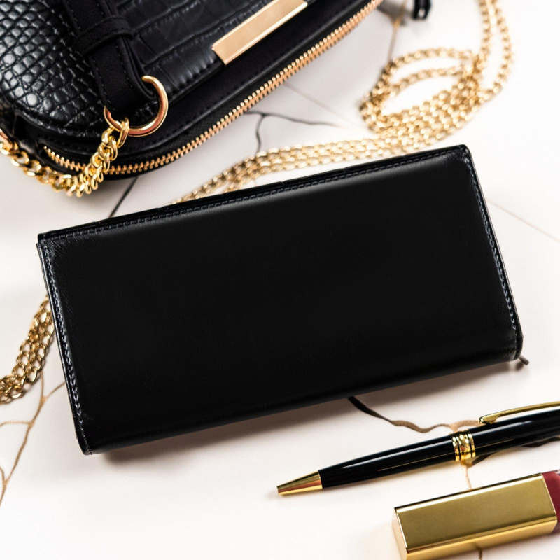 skóra naturalna + Damski portfel ze skóry ekologicznej Rovicky RPX-20A-3