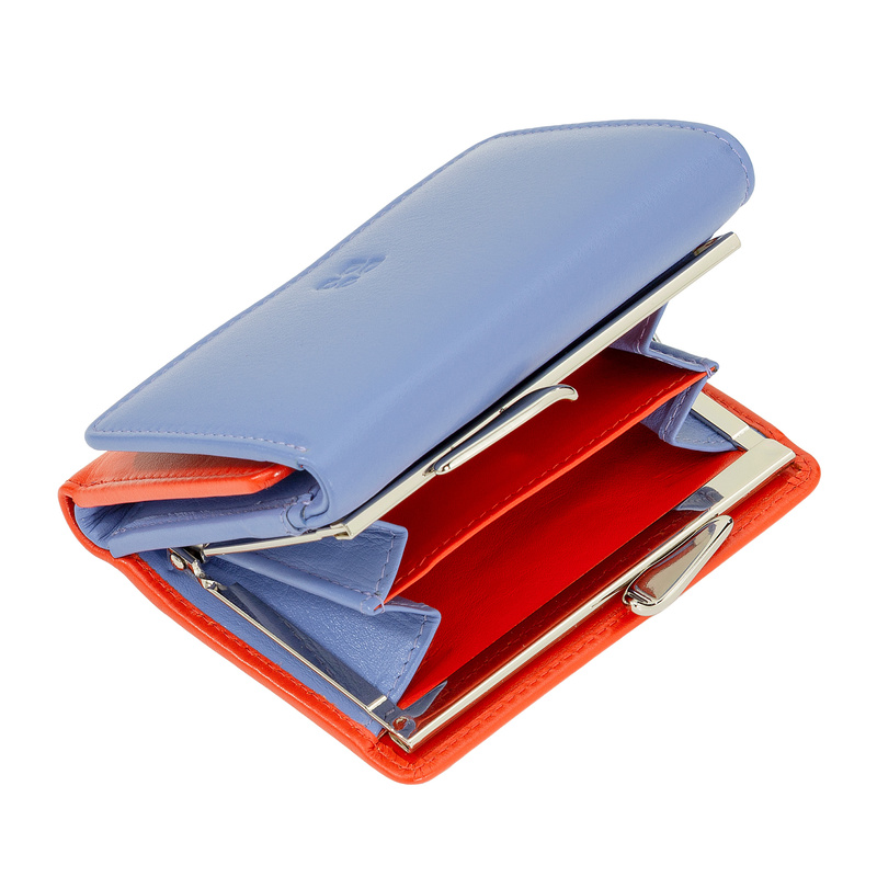 DUDU Damski skórzany stylowy kompaktowy portfel mała portmonetka