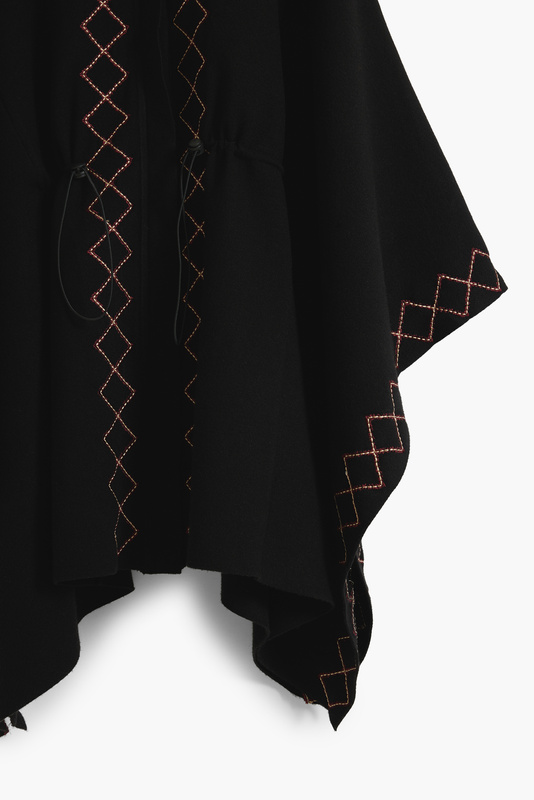 DESIGUAL PONCHO DAMSKI CZARNY