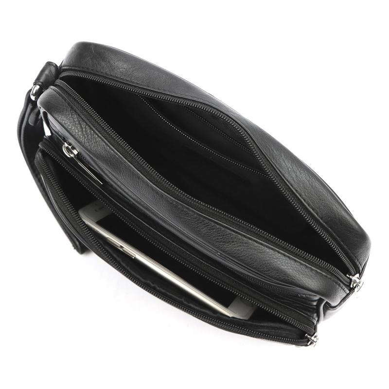 Nordee męska saszetka skóra naturalna torba do ręki z kieszeniami