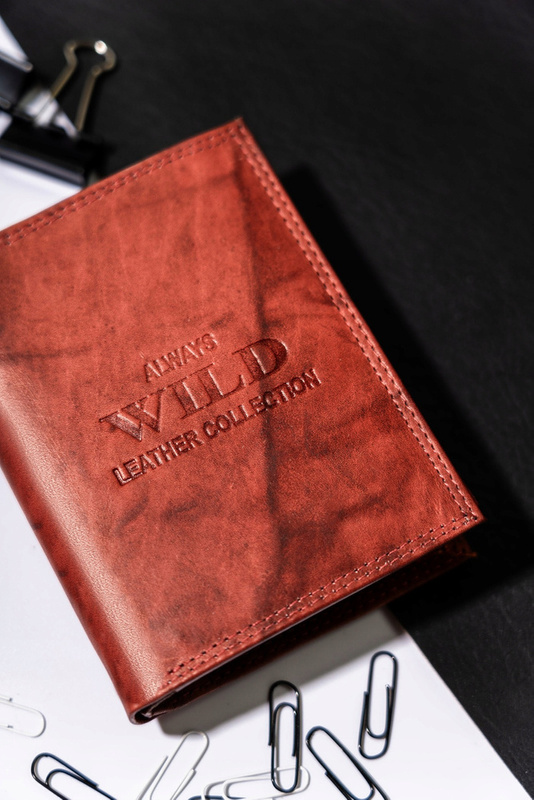 Skórzany męski portfel Wild N4-CHM-NL RFID