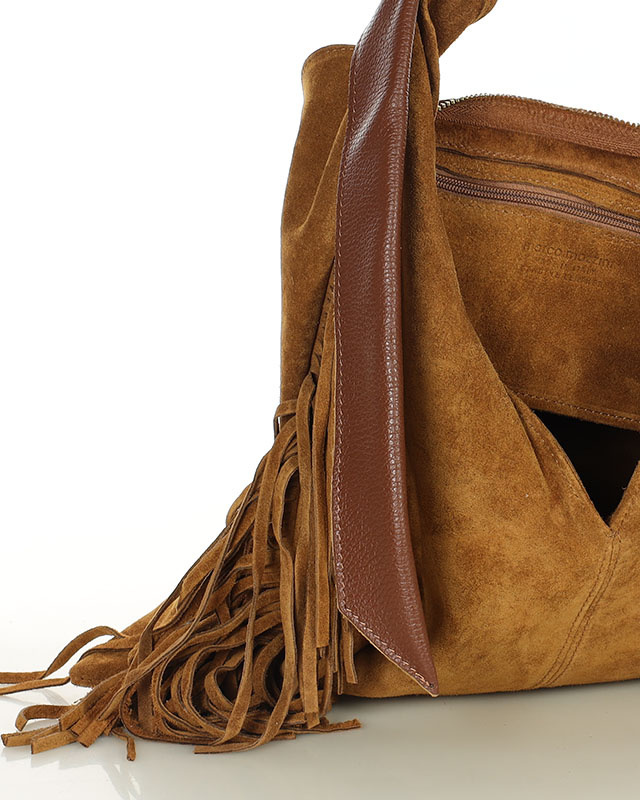Torebka damska worek hobo bag skóra naturalna - MARCO MAZZINI czarna