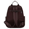 Bordowy plecak damski wykonany z poliestru, zawieszony na regulowanych szelkach - Peterson