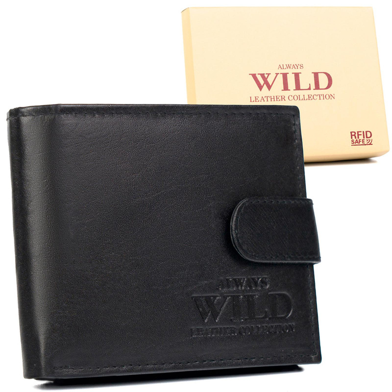 Skórzany rozbudowany męski portfel Wild z RFID