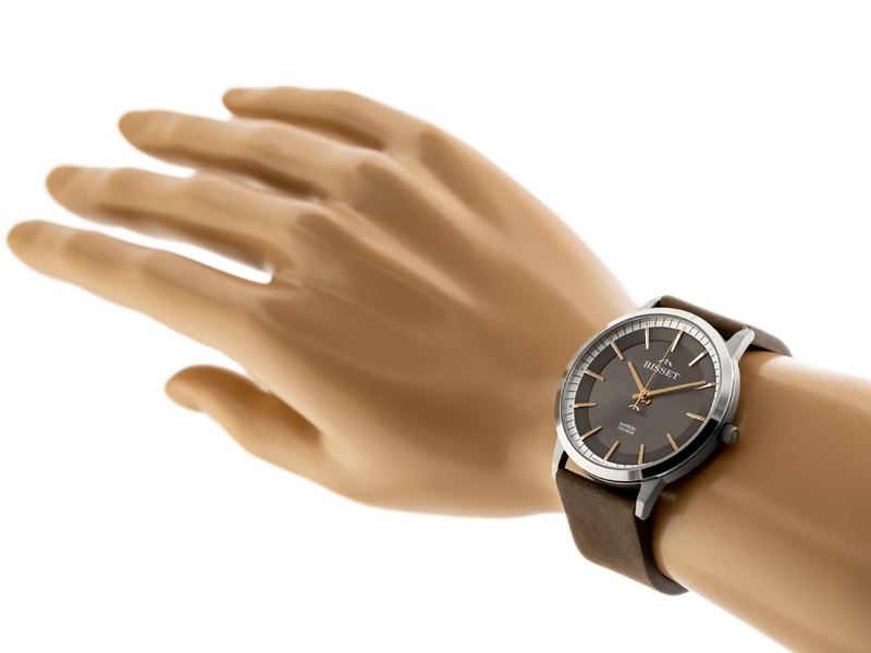 ZEGAREK MĘSKI BISSET BSCF25 - TYTANOWY (zb087a)