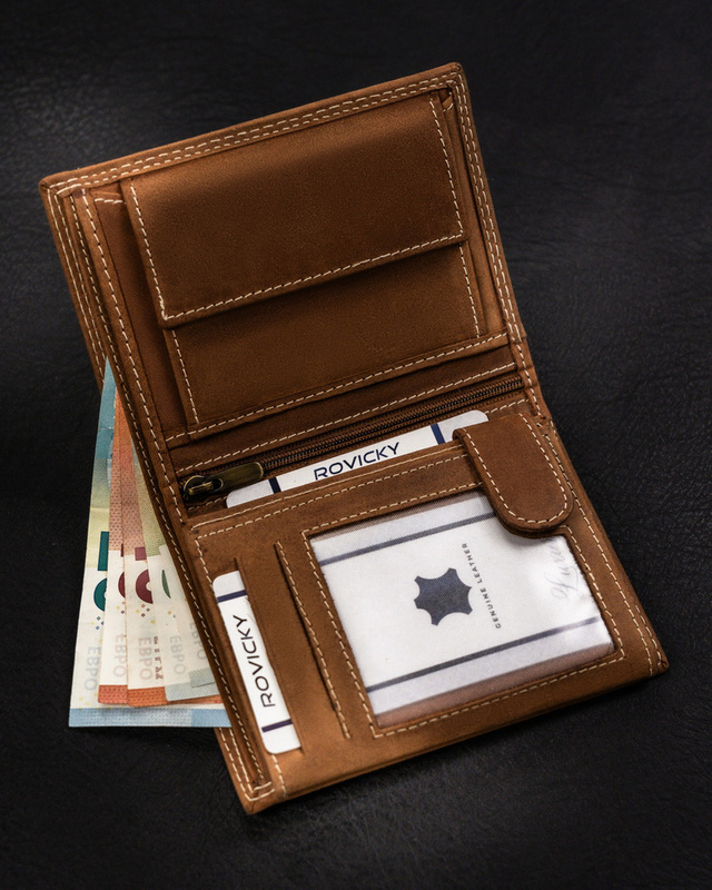 Duży skórzany portfel z indywidualnym wzorem