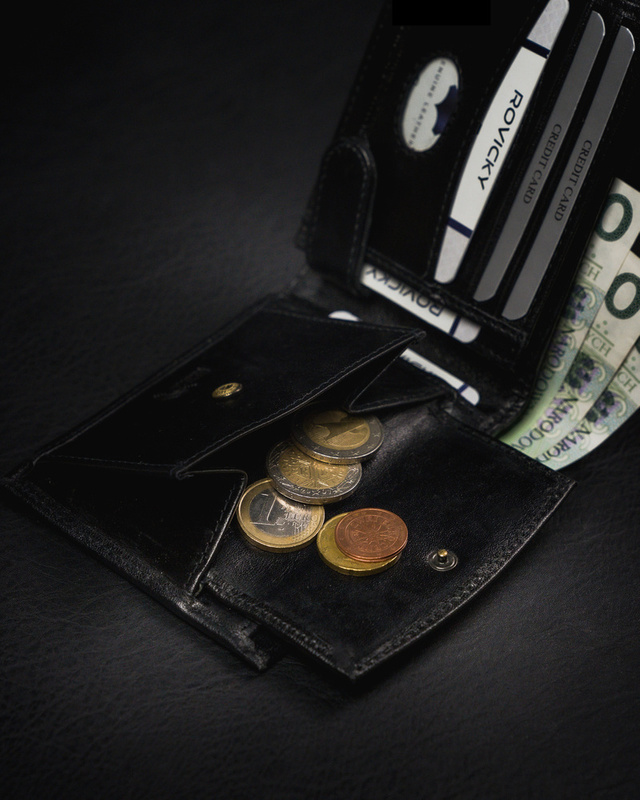 Skórzany męski portfel rozbudowany z RFID Rovicky