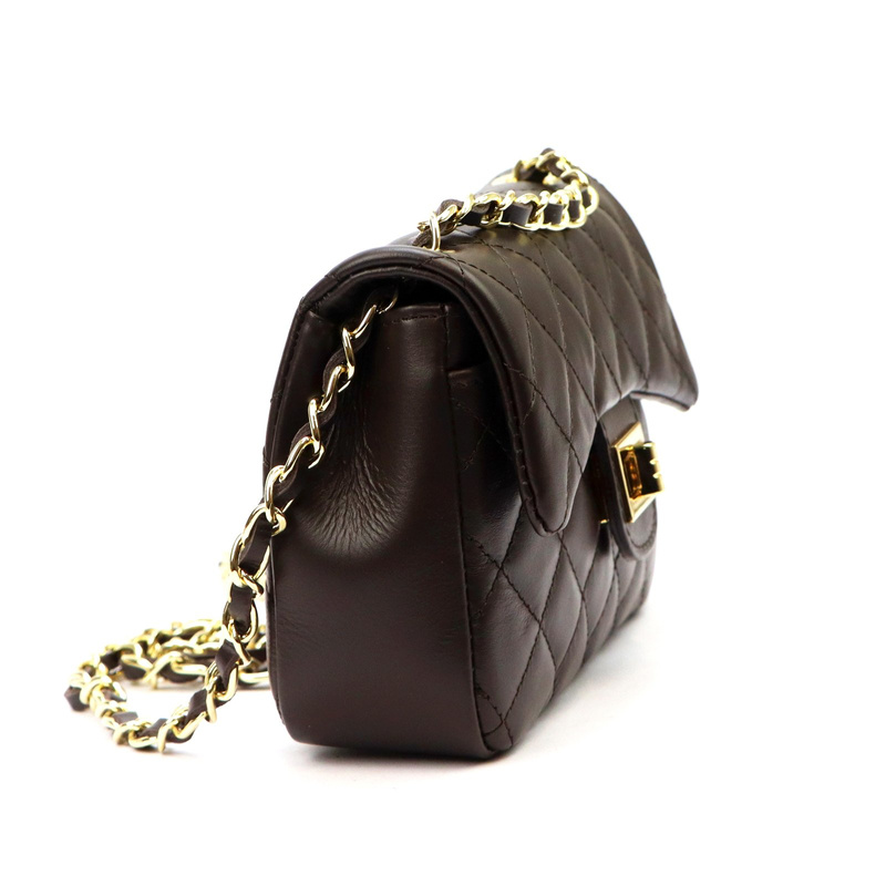 Vera Pelle damska listonoszka skóra naturalna pikowana stylowa torebka