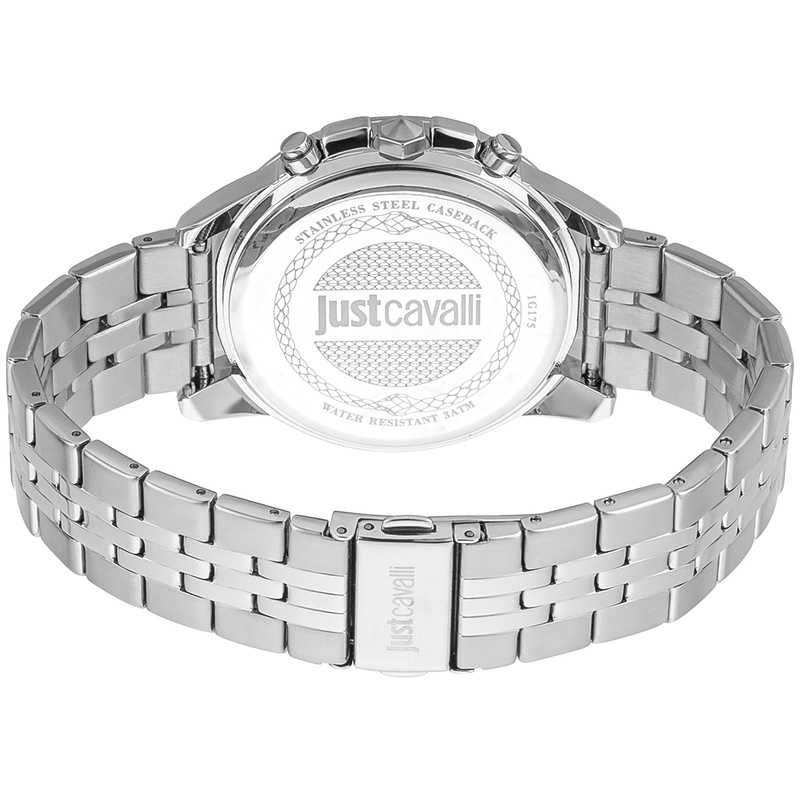 Zegarek JUST CAVALLI JC1G175M0255. Kwarcowy, Kolor szary. Mężczyzna.
