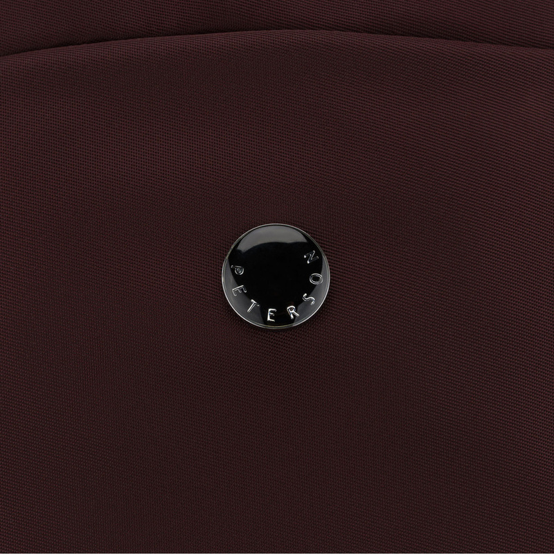 Bordowy, miejski plecak damski wykonany z poliestru - Peterson