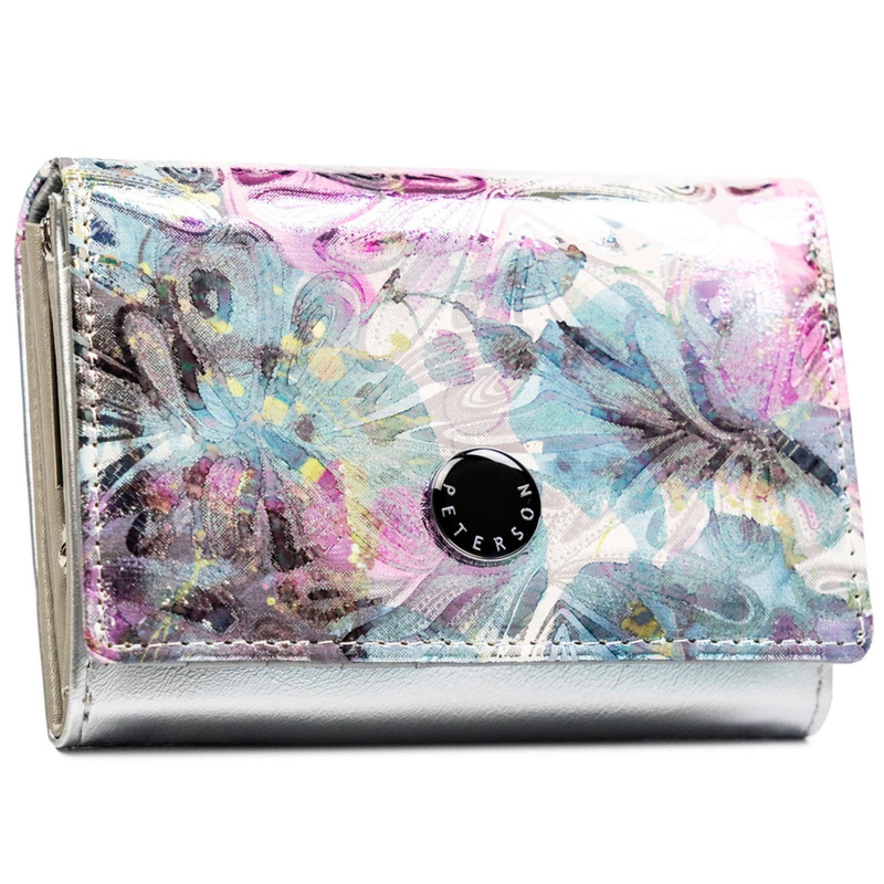 skóra naturalna + Damski portfel ze skóry ekologicznej Peterson PTN PX30-1-NPK