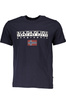 NIEBIESKI T-SHIRT MĘSKI NAPAPIJRI Z KRÓTKIM RĘKAWEM
