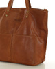 Torebka skórzana brązowa camelowa duża typu shopper - MARCO MAZZINI