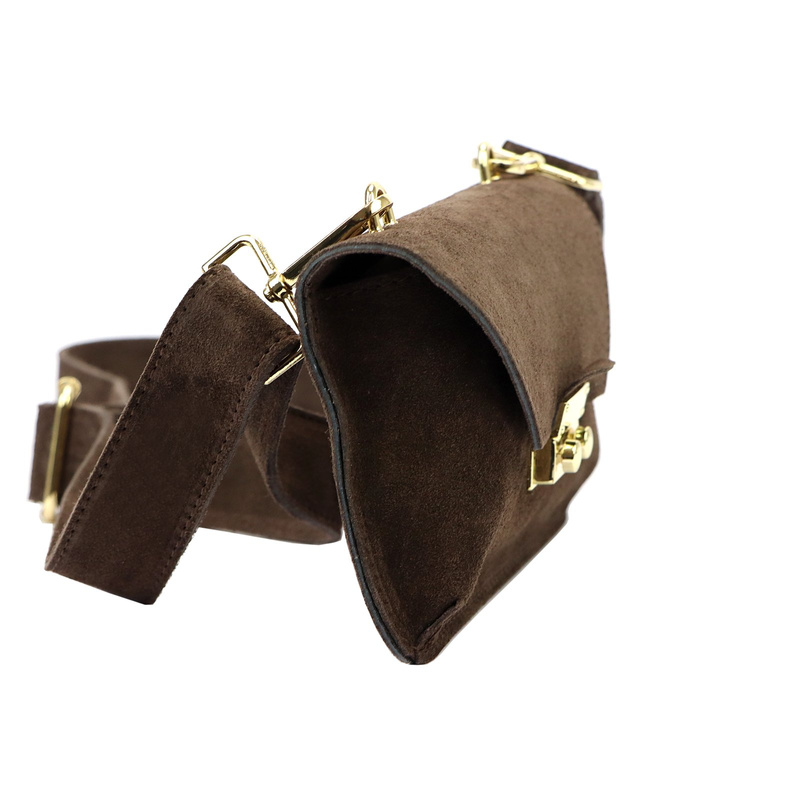 Miejska Zgrabna damska listonoszka zamszowa torebka przez ramię Luka