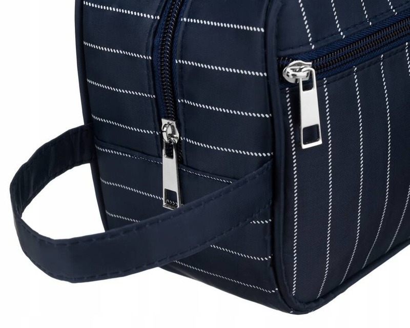 Kosmetyczka podróżna z materiału syntetycznego w granatowym kolorze - Rovicky