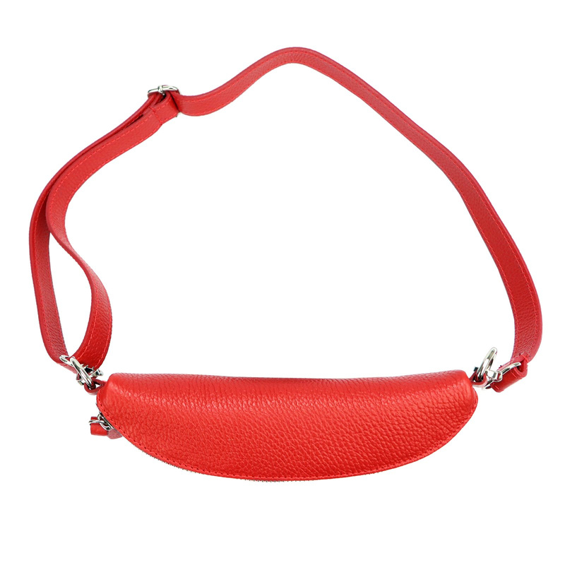 MiaMore damska saszetka nerka skóra naturalna przez ramię z kieszenią