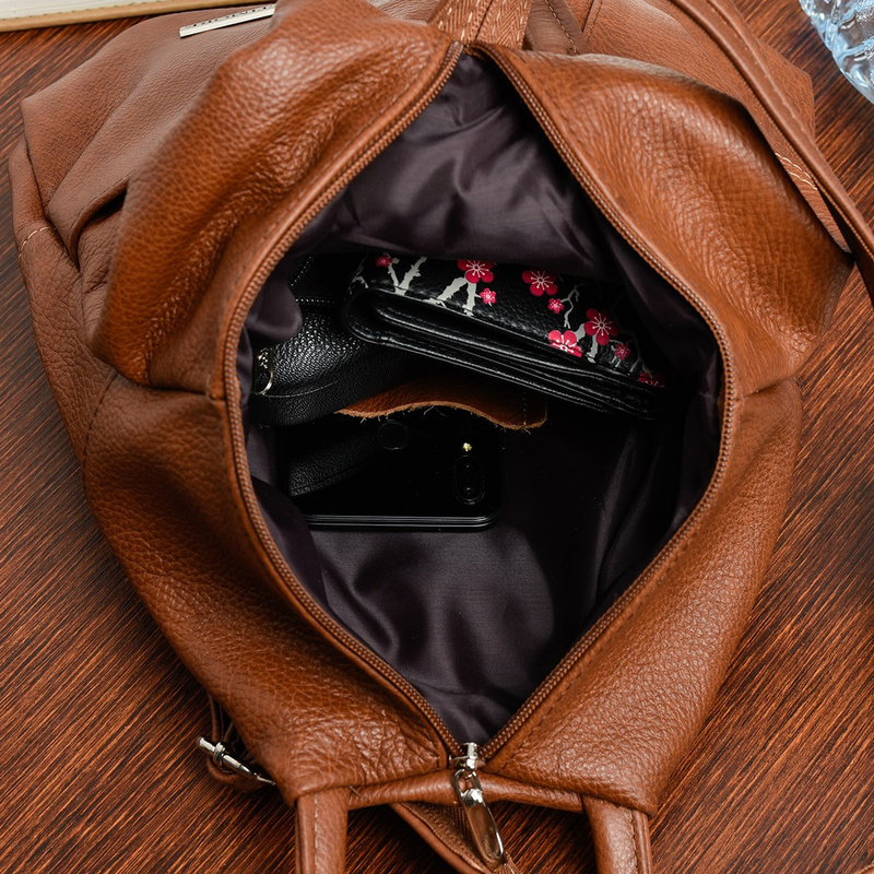 Plecak Damski Skórzany Trójkąt Pojemny Beltimore Q60