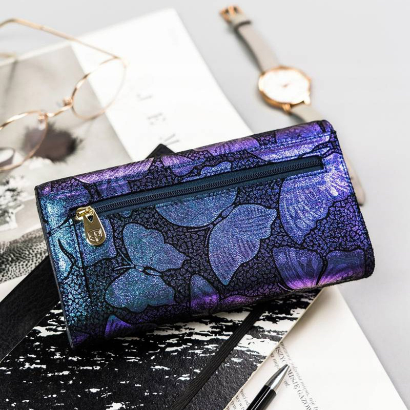 Skórzany damski portfel Peterson PTN 421077-ONBF