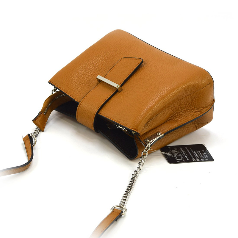 Skórzana elegancka damska listonoszka na ramię