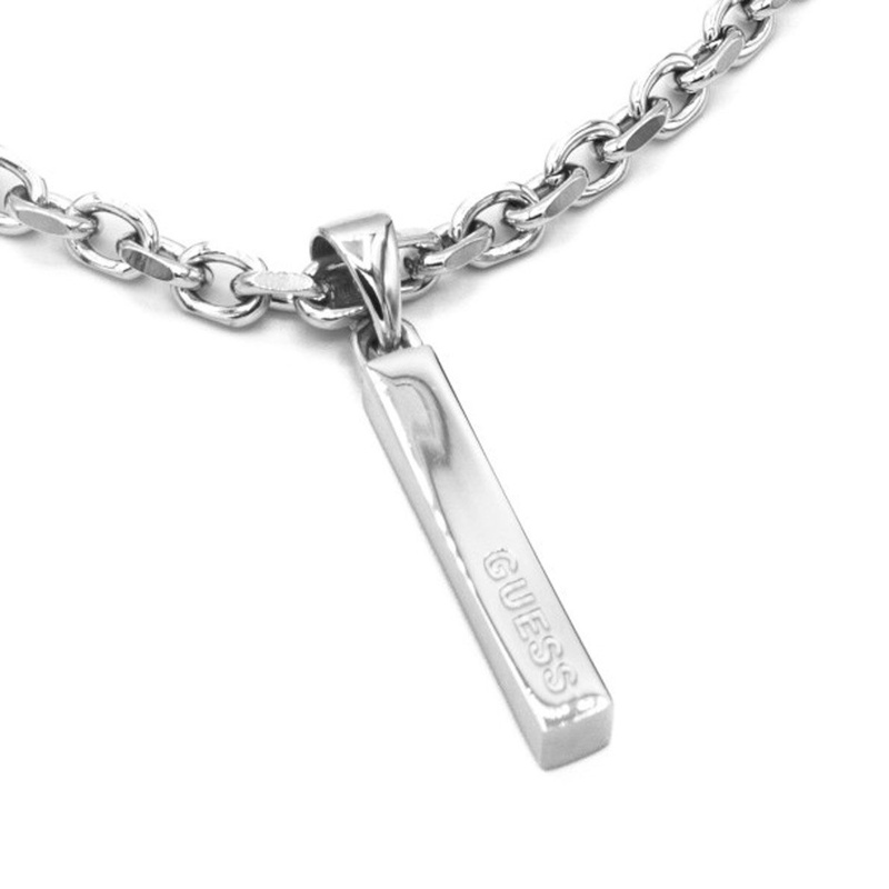 Biżuteria GUESS JUXN03001JWST. Naszyjnik, Kolor szary. Mężczyzna.