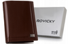 Skórzany stylowy duży rozbudowany Rovicky z RFID