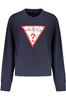 GUESS JEANS DAMSKA NIEBIESKA BLUZA Z ROZPINANYM NA ZAMEK