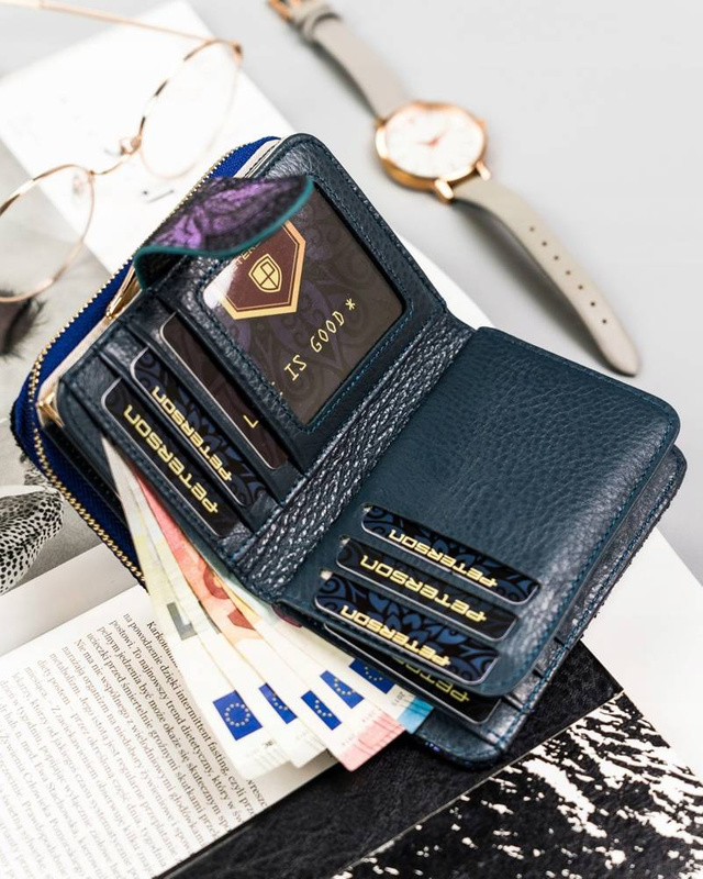 Skórzany damski portfel Peterson PTN 425214-ONBF