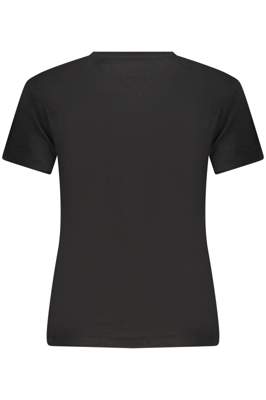 TOMMY HILFIGER DAMSKI T-SHIRT Z KRÓTKIM RĘKAWEM W KOLORZE CZARNYM
