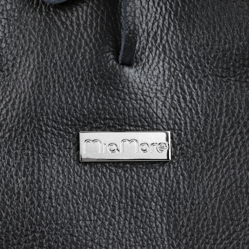 MiaMore Skórzana damska shopperbag duża torabka na ramię z kieszenią