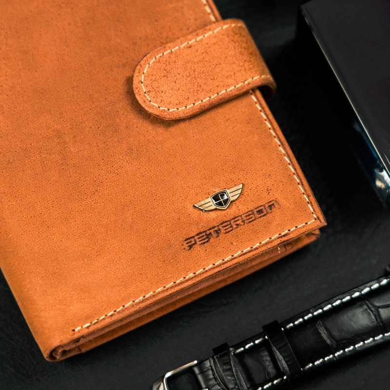 Skórzany męski portfel Peterson PTN 333Z 2-1-5