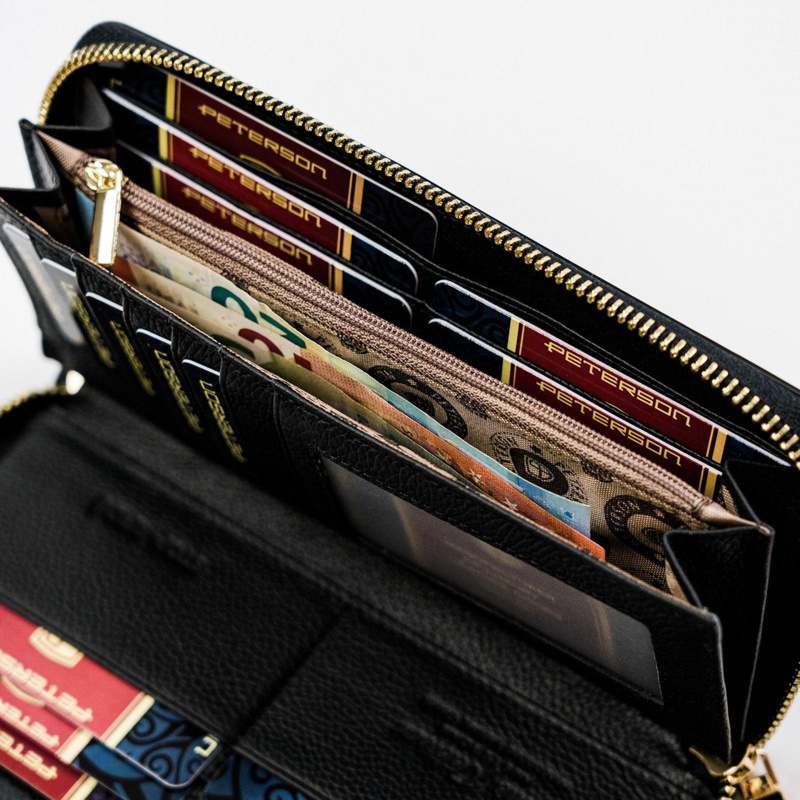 Skórzany damski portfel Peterson PTN BC-781