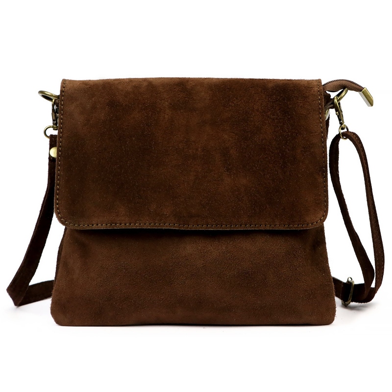 Vera Pelle damska listonoszka skóra naturalna torebka przez ramię z klapą