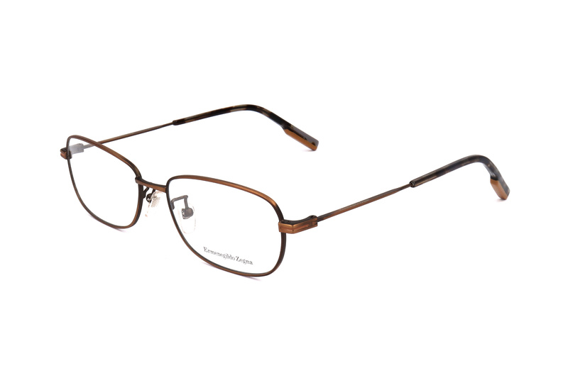 Okulary ERMENEGILDO ZEGNA EZ5166-D-38. Okulary, Kolor brązowy. Mężczyzna.
