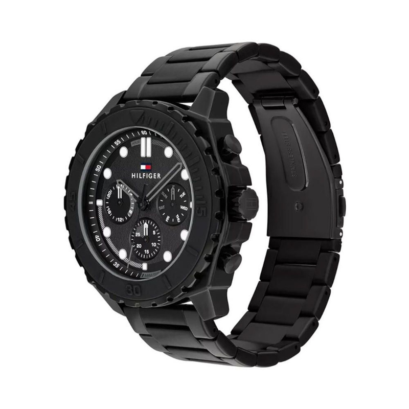 Zegarek TOMMY HILFIGER 1710690. Kwarcowy, Kolor czarny. Mężczyzna.
