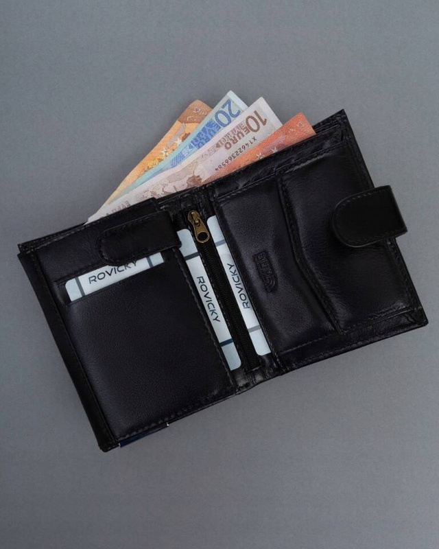 Duży skórzany portfel męski z RFID marki Ronaldo