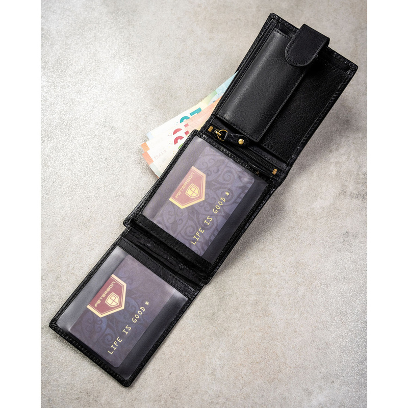 Skórzany męski portfel Peterson PTN N992L-BUF