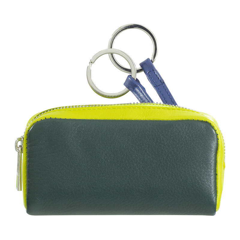 Dudu etui na klucze skóra naturalna z 2 karabińczykami z kieszenią