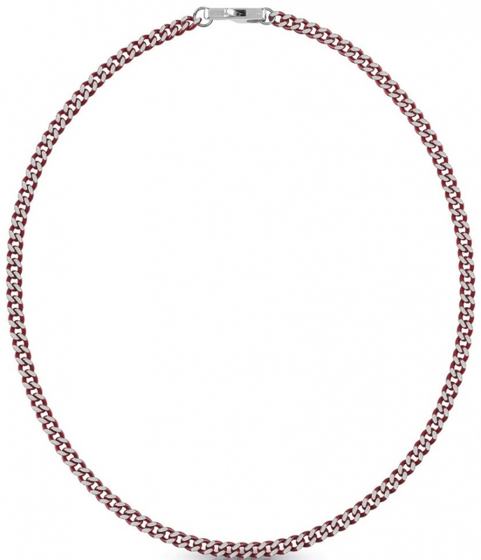 Biżuteria GUESS JUMN01381JWST. Naszyjnik, Kolor szary. Mężczyzna.