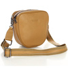 Torba skórzana na dwa zamki crossbody camera bag - MARCO MAZZINI brąz ciemny